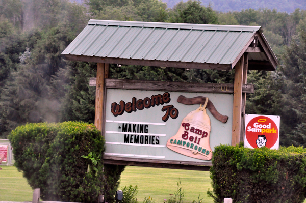 welcome to Camp Bell Campground sign